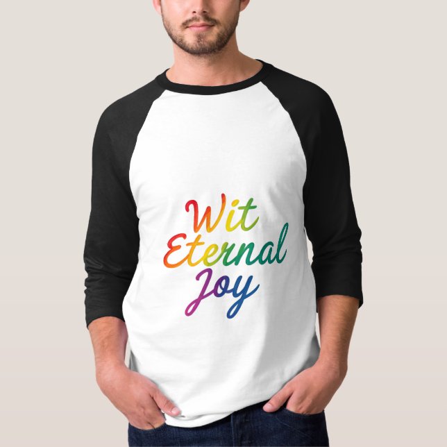 T-shirt Avec la joie éternelle - Arc-en-ciel (Devant)