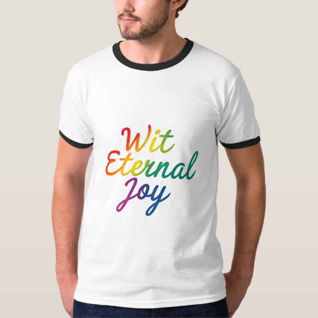 T-shirt Avec la joie éternelle - Arc-en-ciel (Devant)