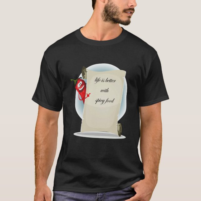 T-shirt avec la nourriture épicée rouge (Devant)