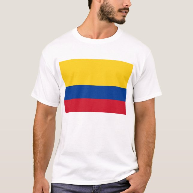 T-shirt avec le drapeau de la Colombie (Devant)