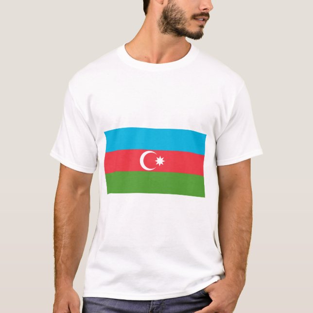 T-shirt avec le drapeau de l'Azerbaïdjan (Devant)