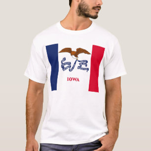 T-shirt avec le drapeau de l'Etat de l'Iowa USA