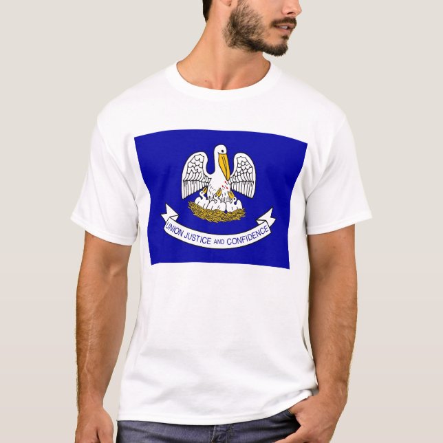 T-shirt avec le drapeau de Louisiana State USA (Devant)