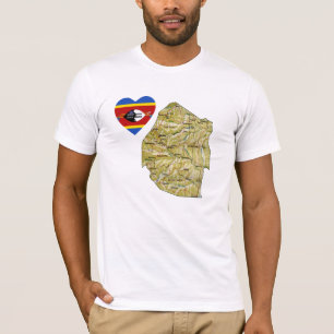 T-shirt avec le drapeau d'Eswatini
