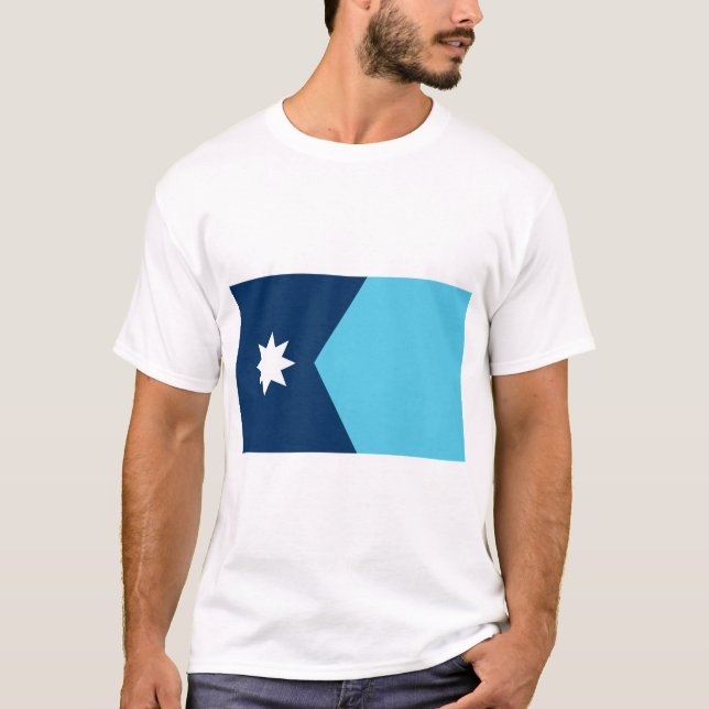 T-shirt avec le drapeau du Minnesota, États-Unis (Devant)