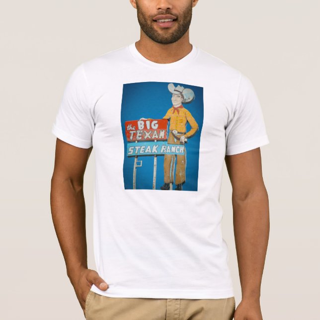T-shirt avec le grand enseigne au néon texan (Devant)