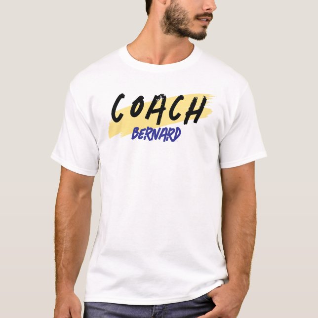 T-shirt avec le nom de l'entraîneur, cadeau pour l (Devant)