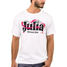 T-Shirt avec le nom Julia – Tee-shirt personnalisé