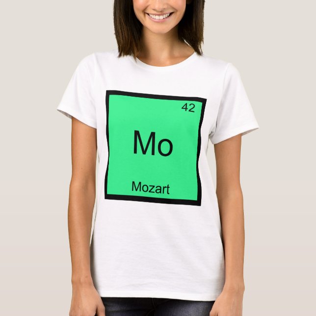 T-shirt avec le symbole de l'élément chimique Mo - (Devant)