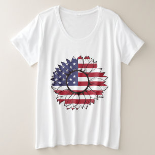 T-shirt avec le tournesol de drapeau des