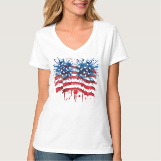 T-shirt avec l'écriture chrétienne et le drapeau a