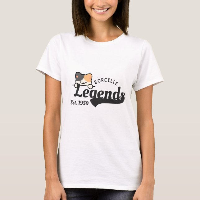 T-shirt avec légendes et design de chat mignon (Devant)