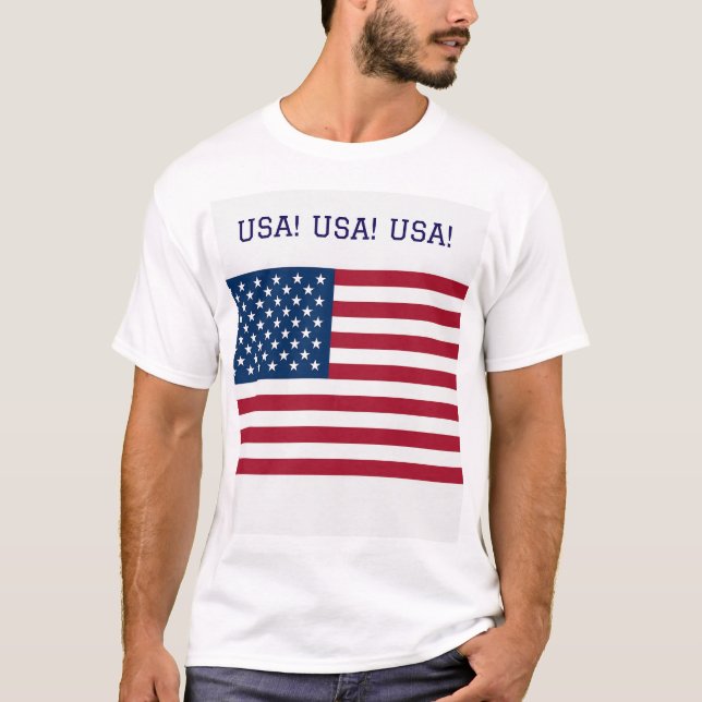 T-Shirt avec les drapeaux américain et britannique (Devant)