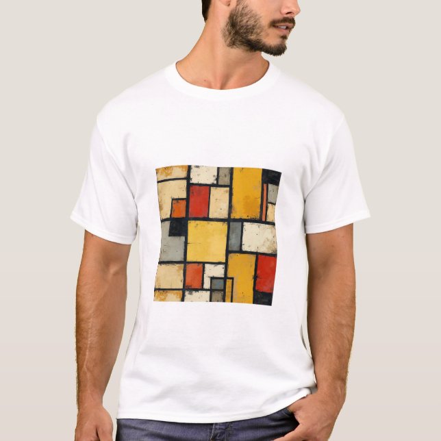 T-shirt avec l'image de l'oeuvre de Mondrian (Devant)
