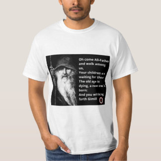 T-shirt avec l'image d'Odin et le texte, un logo