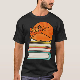 T-shirt Avec Livres Et Chats La Vie Est Douce