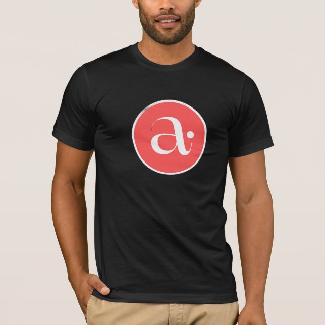 T-Shirt avec logo à monogramme lettre A minimalist (Devant)