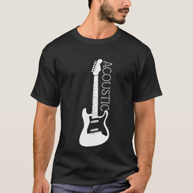 T-Shirt avec logo de guitare acoustique (Devant)