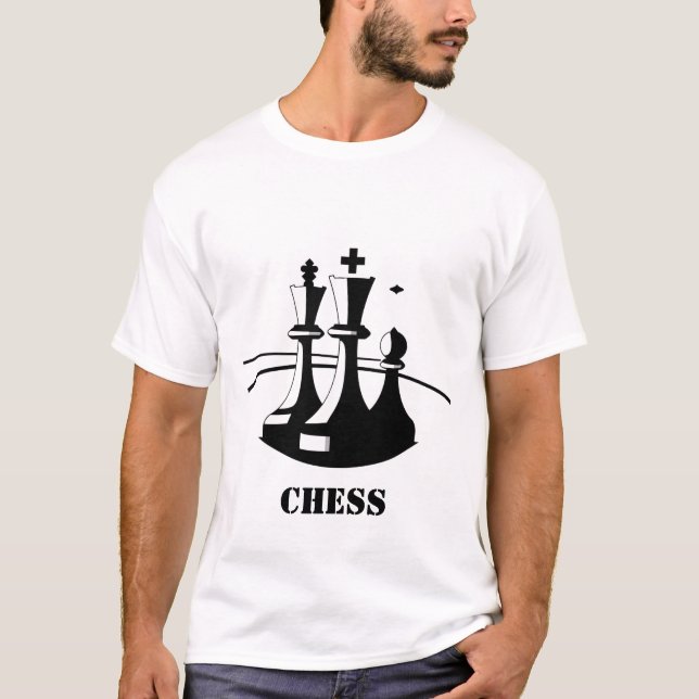 T-shirt avec logo d'échecs (Devant)