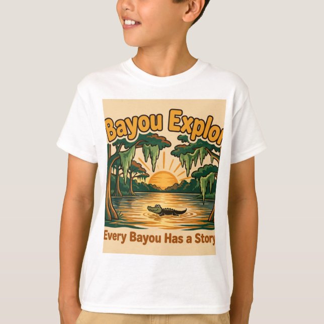 T-shirt avec logo Lil' Bayou Explorers (Devant)