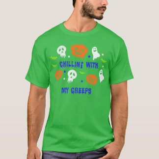T-shirt Avec Mes Creeps Funny Halloween Party Tee Gif effr