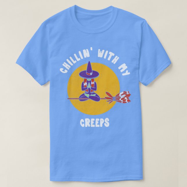 T-shirt Avec Mes Creeps Halloween sorcière Funny Party Tee (Design devant)