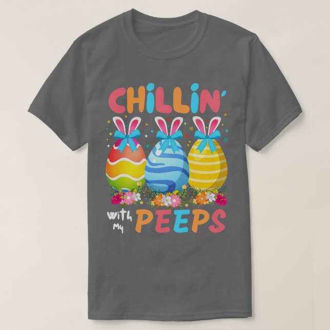 T-shirt Avec Mes Peeps Drôle Lapin De Pâques (Design devant)