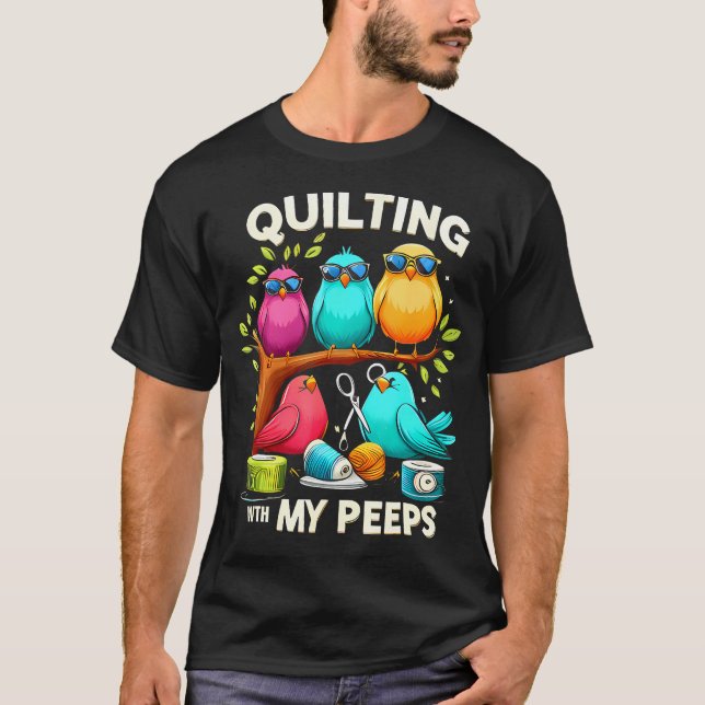 T-shirt Avec Mes Peeps Drôle Quiling (Devant)