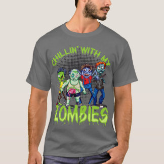 T-shirt Avec mes zombies drôle Halloween Zombie pour les g