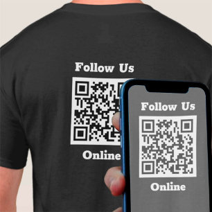 T-shirt avec message de suivi en ligne et code QR