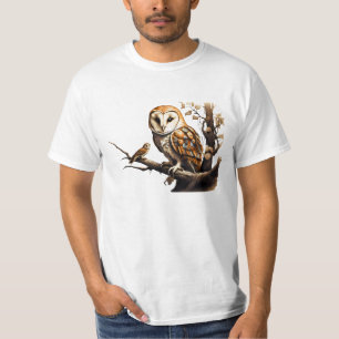 T-shirt avec mignonne Barn Owl & Baby