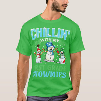 T-shirt Avec Mon Enseignant De Première Année Snowmies