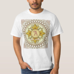 T-shirt avec monogramme de la médaille Fleur