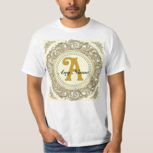 T-shirt avec monogramme orné doré