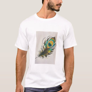T-shirt avec motif en plumes