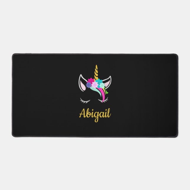 T-Shirt avec nom d'Abigail Dark Licorne (Recto)