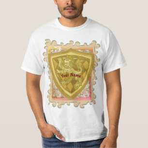 T-Shirt avec nom de famille et bouclier à crête de