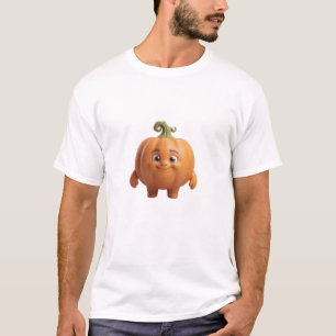 T-shirt avec personnage de citrouille 3D mignon et
