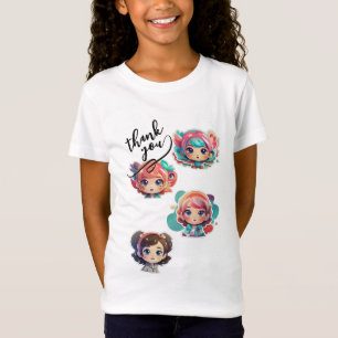 T-shirt avec personnage mignon kawaii merci