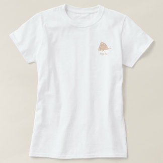 T-Shirt avec petit papillon orange minimaliste