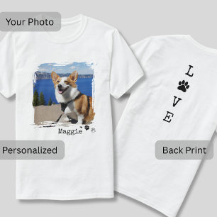 T-Shirt avec photo de chien personnalisée sur le d