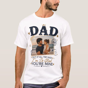 T-Shirt avec Photo Personnalisée pour Papa