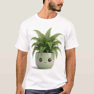 T-Shirt avec plante intérieure kawaii Boston Fern