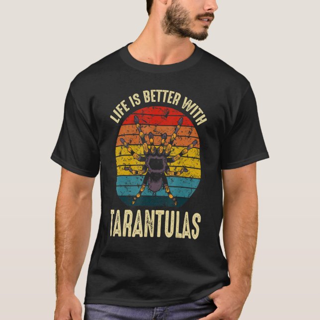 T-shirt Avec propriétaire de l'araignée rétro Tarantulas (Devant)