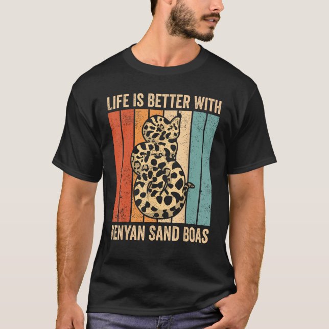 T-shirt Avec propriétaire de serpent de sable kényan (Devant)