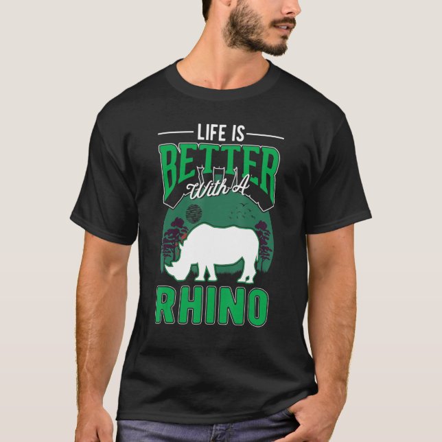 T-shirt avec Rhino Rhinoceros (Devant)