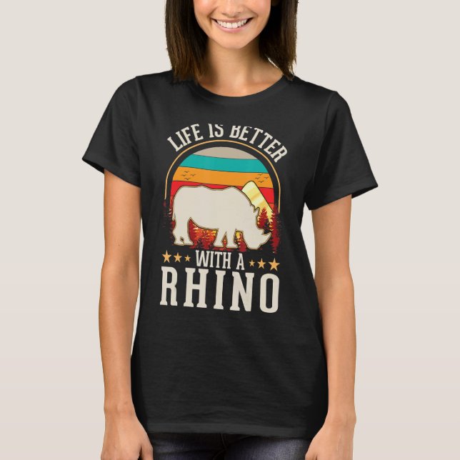 T-shirt avec Rhino Rhinoceros (Devant)