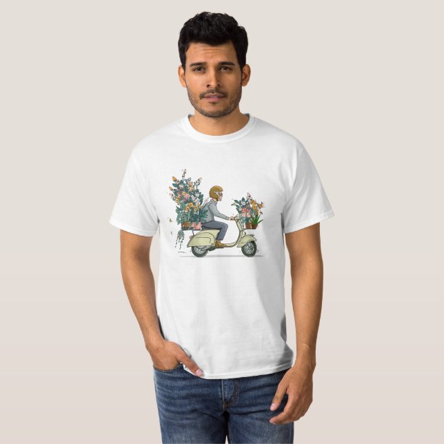 T-shirt avec scooter (Devant entier)