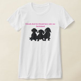 T-Shirt avec silhouette de Dachshund