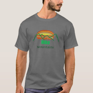 T-shirt avec silhouette de montagnes de randonnée